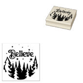 Glaube Forest Stars Weihnachtsmarkt Holz Gummistempel (Stempel)