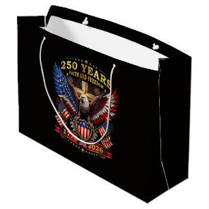 Glaube Freiheit 250 Jahre 1776 2026 Patriotischer Große Geschenktüte