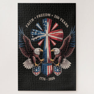 Glaube Freiheit 250 Jahre 250. Jubiläum USA Puzzle