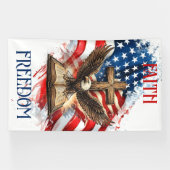 Glaube & Freiheit Adler-Tribut Banner (Horizontal)