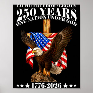 Glaube & Freiheit amerikanische Flagge Adler 250 U Poster