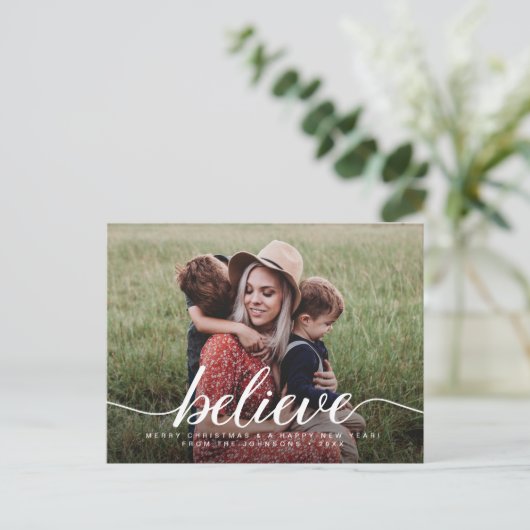 Glaube frohe Weihnachten Modernes Foto (Stehend Vorderseite)