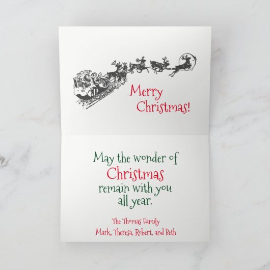 Glaube frohe Weihnachtskarte Feiertagskarte (Innenseite)