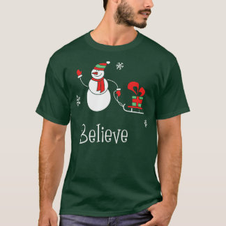 Glaube Funny Weihnachts Tshirt Boy Girl Holi