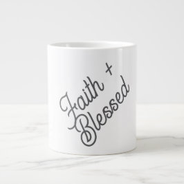 Glaube + Gesegnet. Jumbo-Tasse