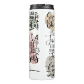 Glaube: Gesegnet, vergeben, über Angst Thermosbecher (Rückseite)