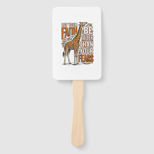 Glaube Giraffe Vintage Inspirierendes Shirt-Design Fächer