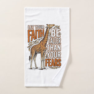 Glaube Giraffe Vintage Inspirierendes Shirt-Design Handtuch