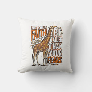Glaube Giraffe Vintage Inspirierendes Shirt-Design Kissen