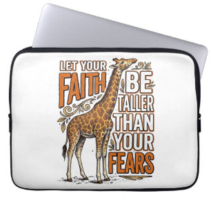 Glaube Giraffe Vintage Inspirierendes Shirt-Design Laptopschutzhülle