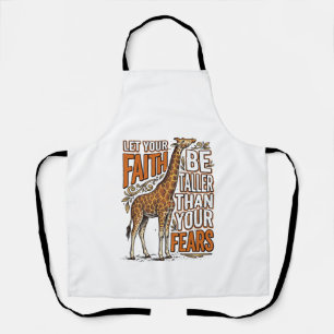 Glaube Giraffe Vintage Inspirierendes Shirt-Design Schürze