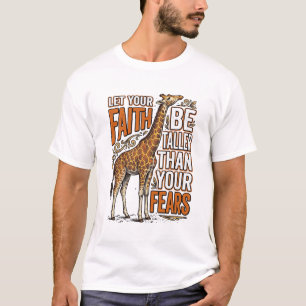 Glaube Giraffe Vintage Inspirierendes Shirt-Design T-Shirt