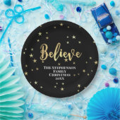 Glaube Gold Stars Weihnachten Pappteller (Party)