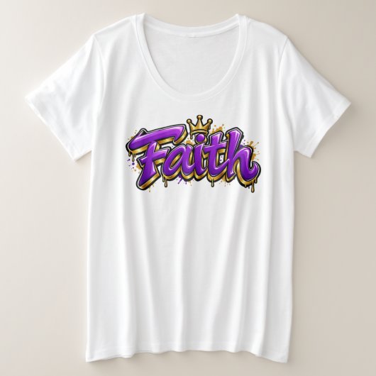 Glaube große größe T-Shirt (Design vorne)