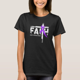 Glaube häusliche Gewalt Bewusstsein Lila Christlic T-Shirt