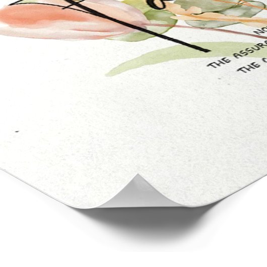 Glaube- Hebräer 11:1 Orangefarbene Poster (Ecke)