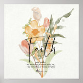 Glaube- Hebräer 11:1 Orangefarbene Poster (Vorne)