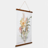 Glaube- Hebräer 11:1 Orangefarbene Wandteppich Mit Holzrahmen (Gewinkelt)