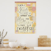 Glaube - Hebräer 11:1 Poster (Küche)