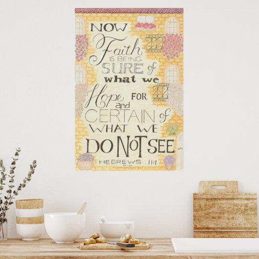 Glaube - Hebräer 11:1 Poster (Küche)