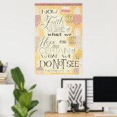 Glaube - Hebräer 11:1 Wandkunst Poster (Heimbüro)