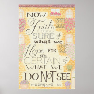 Glaube - Hebräer 11:1 Wandkunst Poster