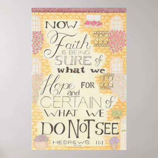 Glaube - Hebräer 11:1 Wandkunst Poster (Vorne)