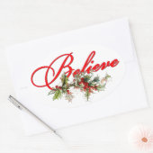 Glaube heilig ovaler aufkleber (Umschlag)