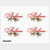 Glaube heilig ovaler aufkleber (Blatt)