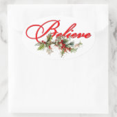 Glaube heilig ovaler aufkleber (Tasche)