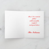 Glaube heiligen und schneeflocken Foto Karte (Innenseite)