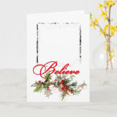 Glaube heiligen und schneeflocken Foto Karte (Gelbe Blume)