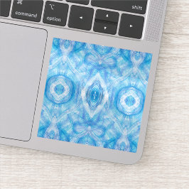 Glaube Hellblau Abstrakte Aquarellkunst Aufkleber