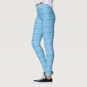 Glaube Hellblau Abstrakte Aquarellkunst Leggings (Links)