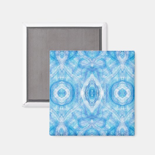 Glaube Hellblau Abstrakte Aquarellkunst Magnet (Vorderseite/Rückseite)