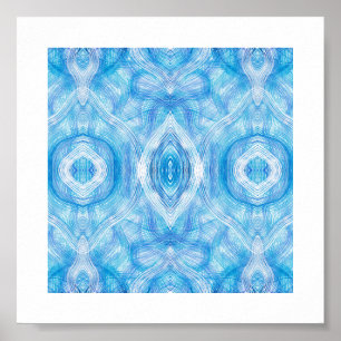 Glaube Hellblau Abstrakte Aquarellkunst Poster