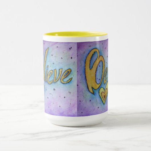 Glaube Herz Inspiration Word Art Kaffee Tasse (Zentrum)