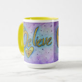 Glaube Herz Inspiration Word Art Kaffee Tasse (Vorderseite Links)