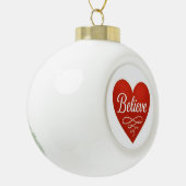 Glaube Herz Keramik Kugel-Ornament (Links)