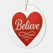 Glaube Herz Keramik Ornament (Links)