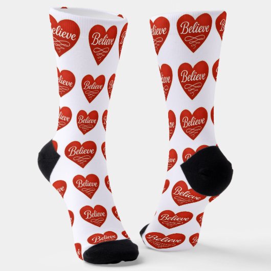 Glaube Herz Socken (Gewinkelt)