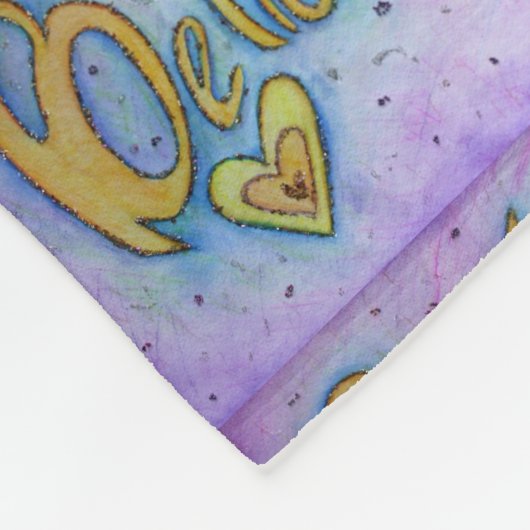 Glaube Herz Word Art Soft Fleece Chemo Blanket (Ecke)