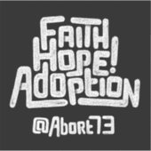 Glaube, Hoffnung, Adoption! (Abort73) Vinyl Sticke Aufkleber (Vorderseite)