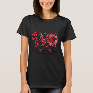 Glaube Hoffnung Heilung Sonnenblume Leopard Herzkr T-Shirt