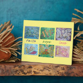 Glaube, Hoffnung, Liebe Angel Word Collage Gedicht Fotoplatte (Seite)