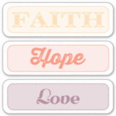 Glaube, Hoffnung, Liebe Aufkleber (Vorderseite)