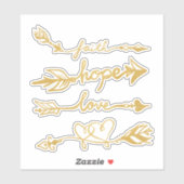 Glaube, Hoffnung, Liebe Aufkleber (Blatt)