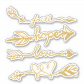 Glaube, Hoffnung, Liebe Aufkleber (Vorderseite)