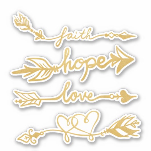 Glaube, Hoffnung, Liebe Aufkleber (Vorderseite)