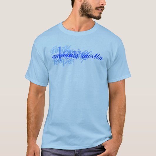 Glaube, Hoffnung, Liebe - Blau T-Shirt (Vorderseite)